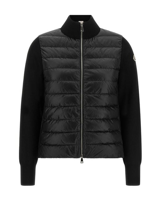 Moncler Black Padded Cardigan