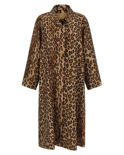 Alberto Biani Brown Silk Trench Coat