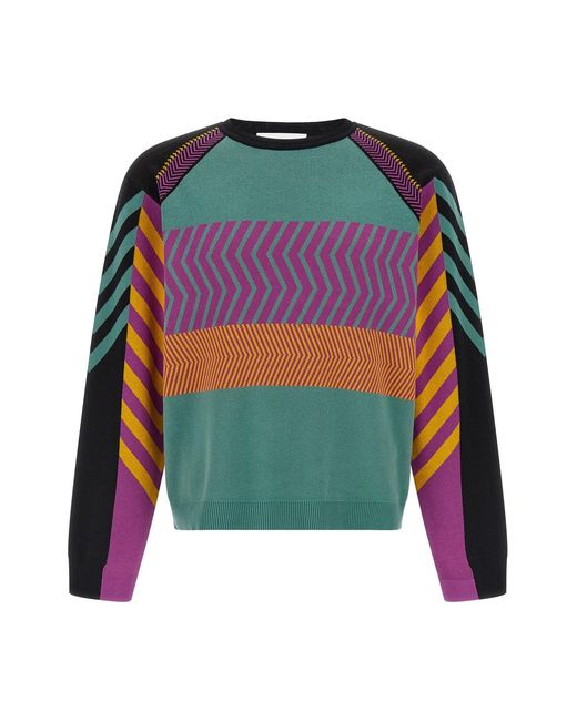 Kiko Kostadinov Green 'gizi Panelled' Sweater for men