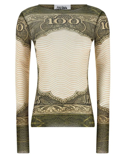 Jean Paul Gaultier Green Polyamide Long Sleeve T-Shirt