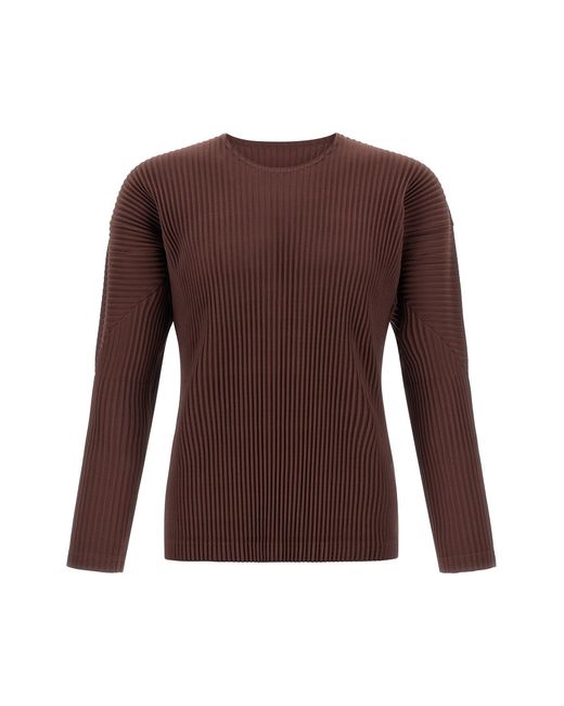 Homme Plissé Issey Miyake Purple 'color Pleats' T-shirt for men
