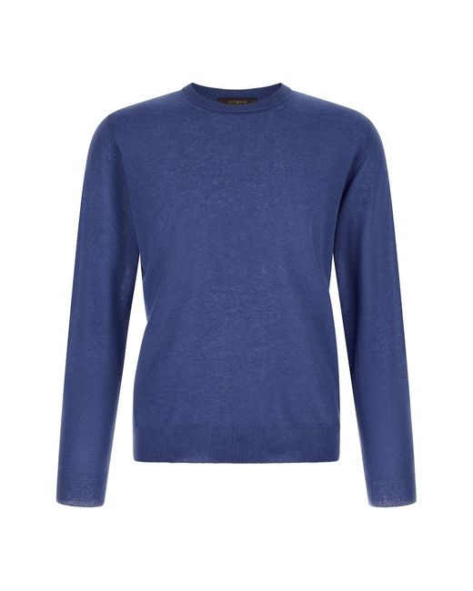 Zanone Blue 'giro' Sweater for men