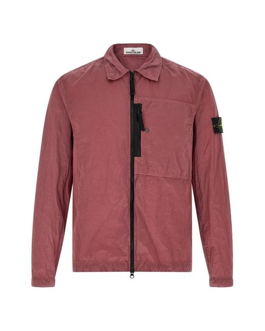 Stone Island Red '120004' Overshirt for men