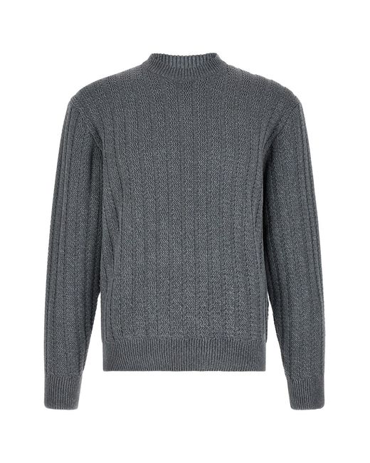 Boss Gray Cotton Sweater for men