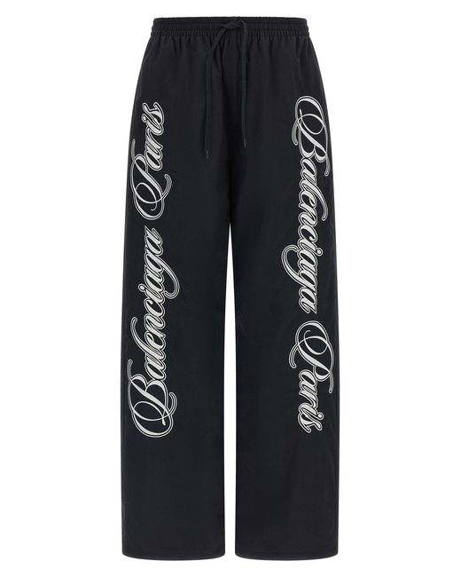 Balenciaga Black Cursive Reversible Pants