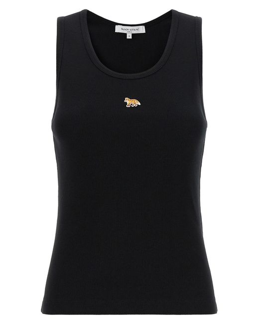 Maison Kitsuné Black 'baby Fox' Tank Top