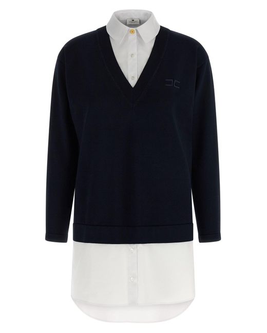 Elisabetta Franchi Blue Multi-layered Dress