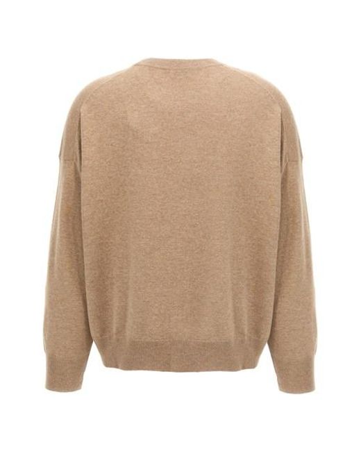 Maglione Crop Monile di Brunello Cucinelli in Natural