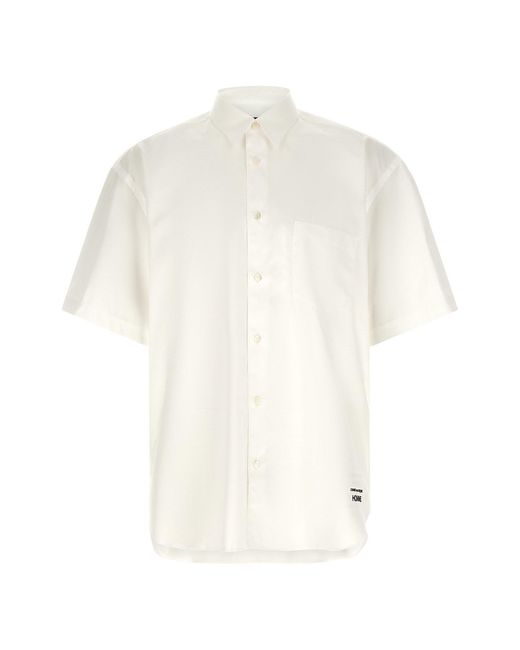 Comme Des Garçons Homme White Logo Embroidery Shirt for men