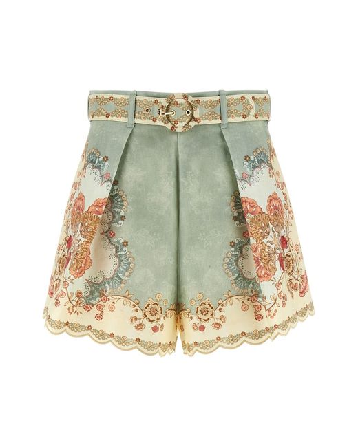 Zimmermann Green 'daylight' Shorts