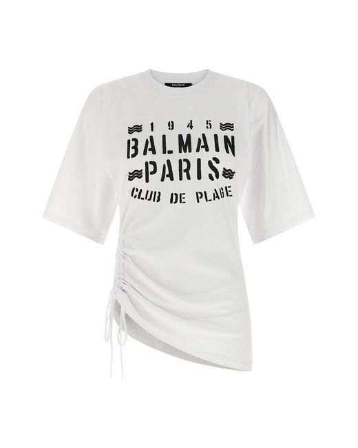 Balmain White ' Club' T-shirt