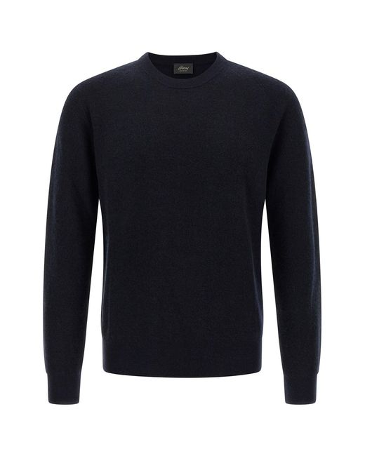 Brioni Blue Cashmere Sweater for men