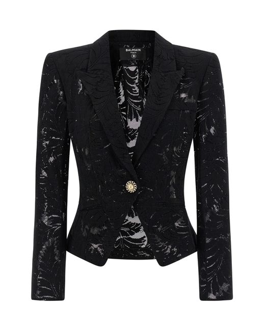 Balmain Black Lace Blazer