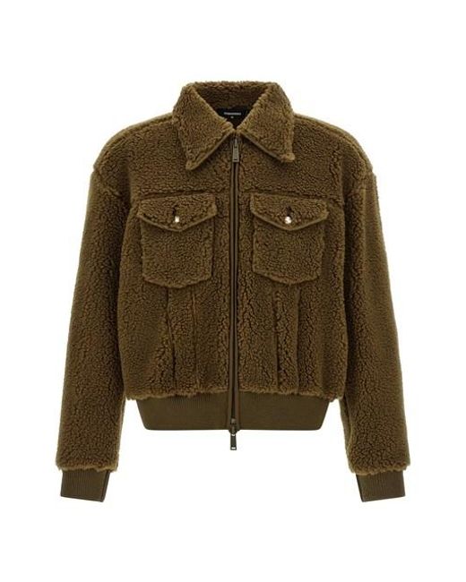 Giacca 'Teddy' di DSquared² in Green da Uomo