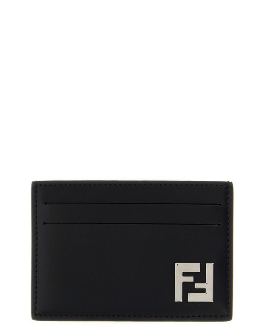 Fendi Black 'Slim Squared Ff' Card Holder for men