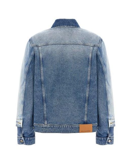 Giacca denim layered di Stella McCartney in Blue