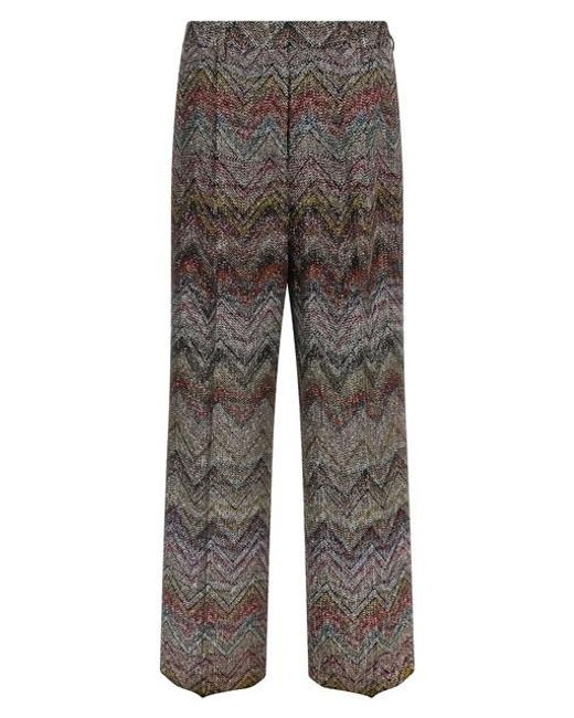 Missoni Gray Zigzag Sequin Pants
