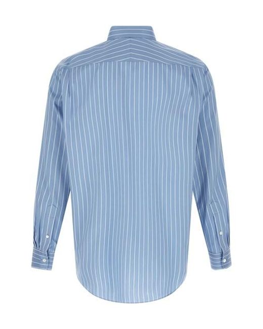Camicia Cotone E Seta di Auralee in Blue da Uomo