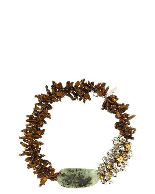 Collana Perline di Dries Van Noten in Brown