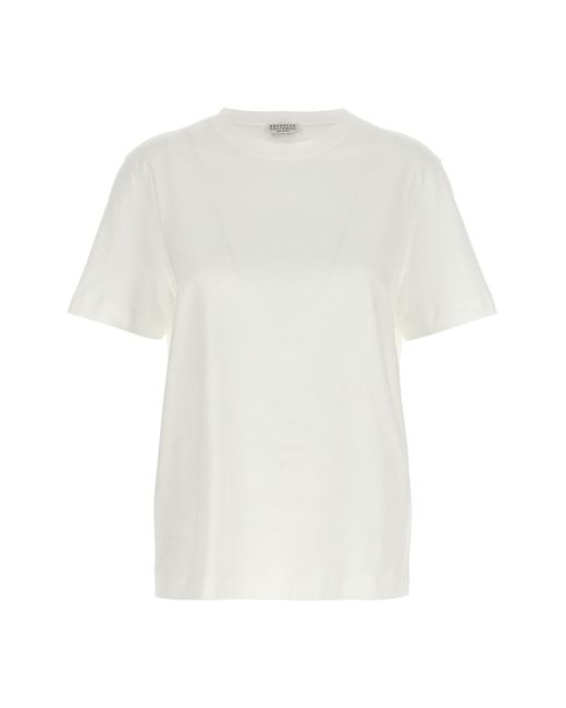 Brunello Cucinelli White 'monile' T-shirt