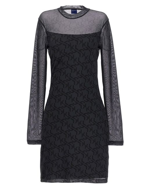 Karl Lagerfeld Black Kleid "Mesh Monogram"