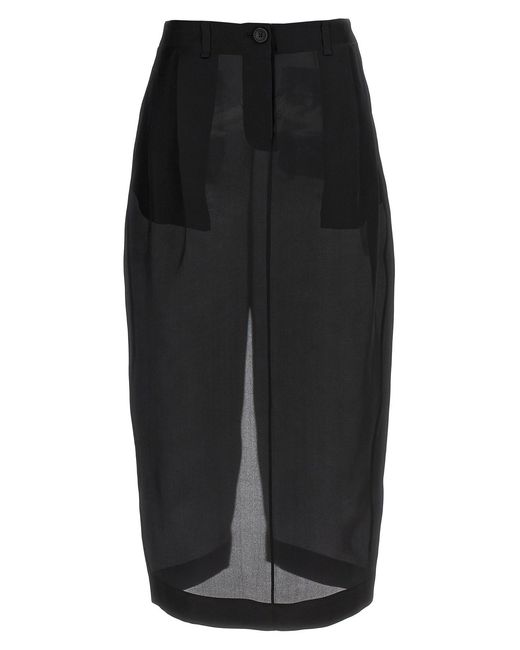 Khaite Black 'lucian' Skirt