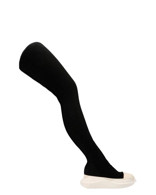 Rick Owens Black Abstract Stockings Sneakers