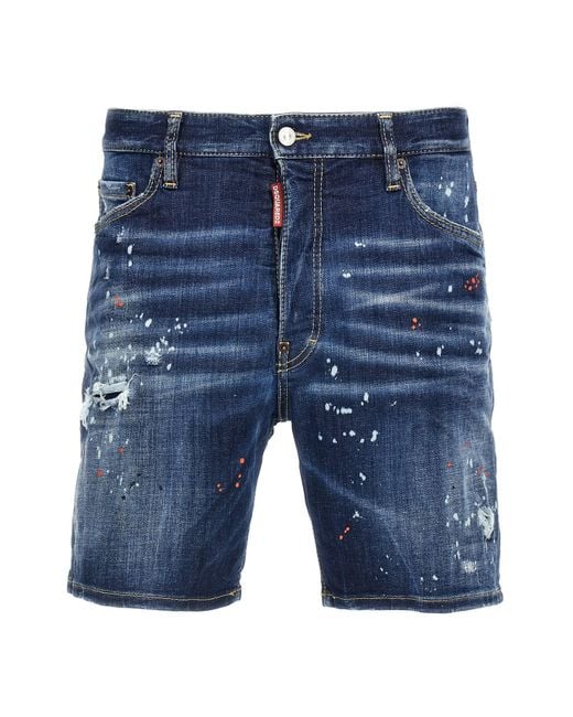 DSquared² Blue 'marine' Bermuda Shorts for men