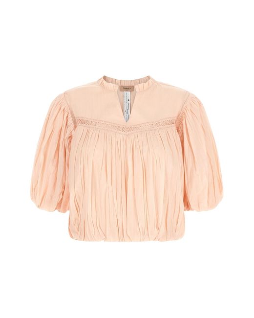 Twinset Pink Curled Blouse
