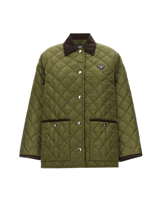 Prada Green Quilted Re-nylon Jacket