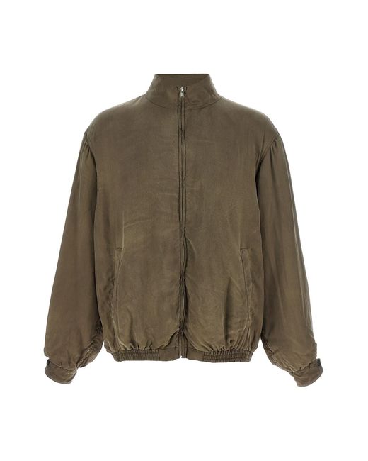 Ssstein Brown 'vintage' Bomber Jacket for men