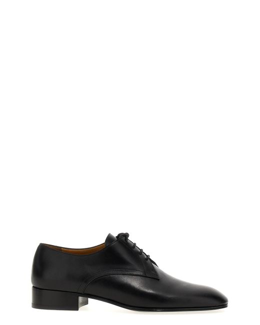 The Row Black 'kay Oxford' Lace Up Shoes