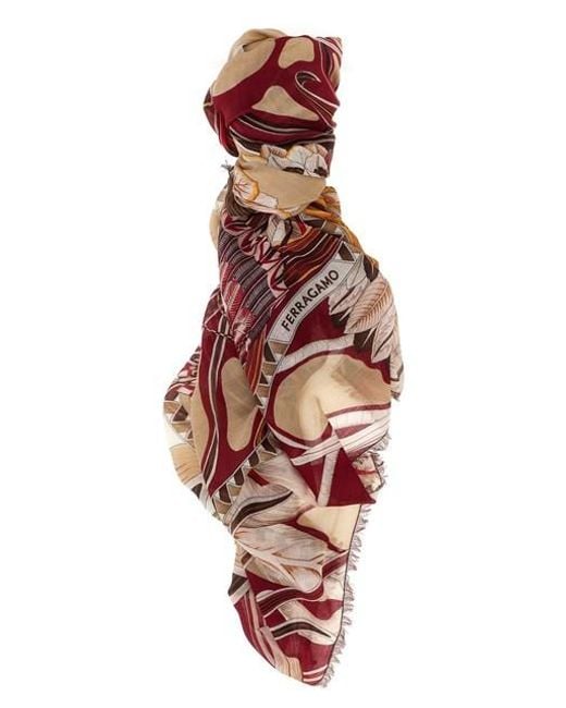 Ferragamo Red 'giada' Shawl