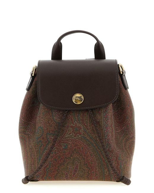 Etro Brown ' Essential' Small Backpack