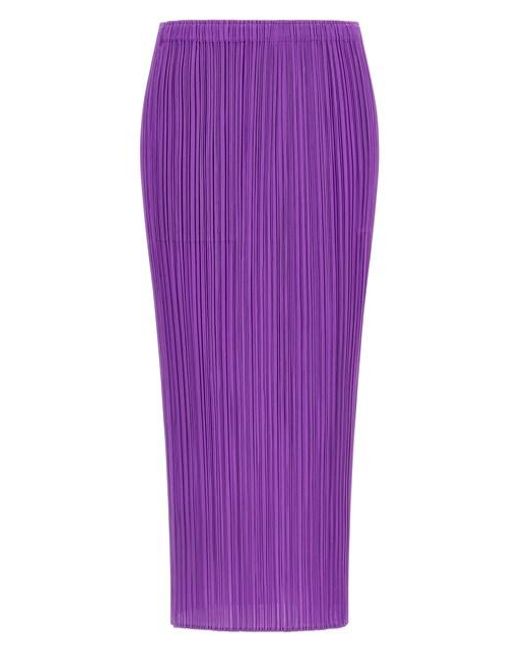 Pleats Please Issey Miyake Purple 'Monthly Colors: August' Skirt