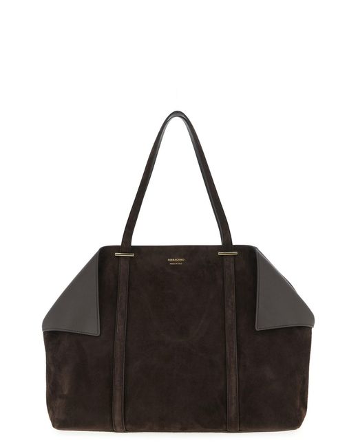 Ferragamo Black 'scarf L' Shoulder Bag
