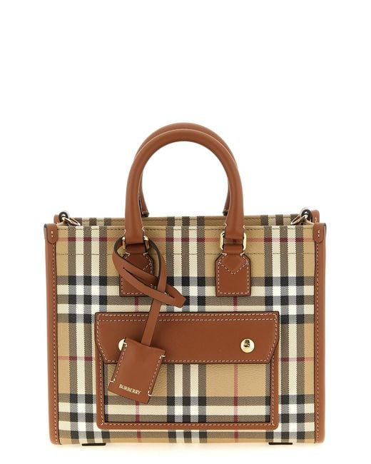 Burberry Brown 'freya' Mini Shopping Bag