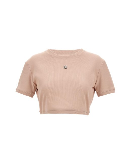 Givenchy Pink Logo Plaque T-shirt