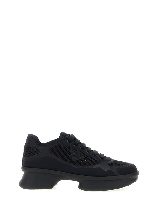 Prada Black Sneakers Aus Netzgewebe