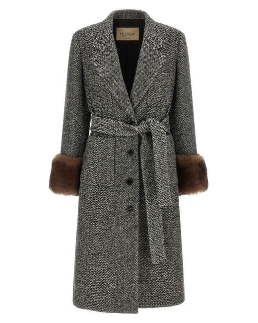 Valentino Garavani Gray 'mossi' Coat