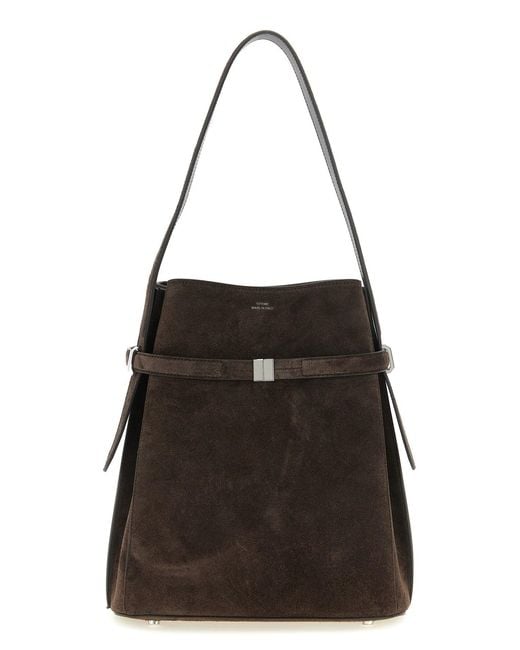 Totême Black 'belted Bucket' Shoulder Bag