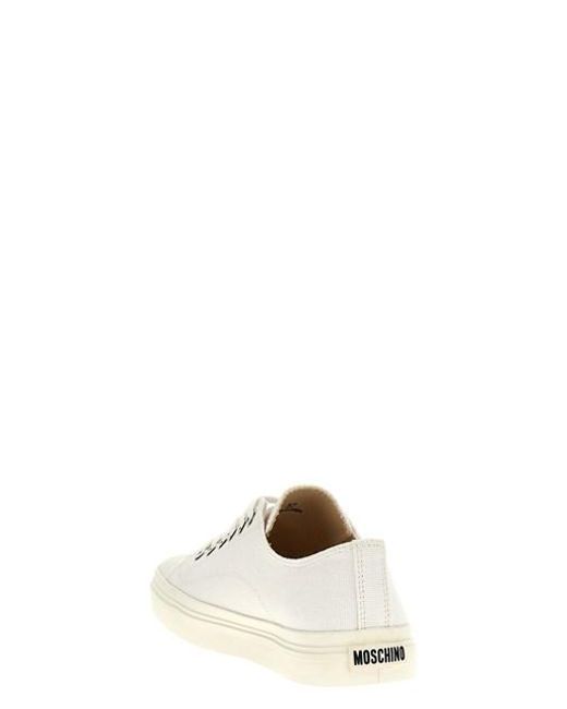 Sneaker canvas di Moschino in White