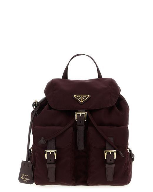Prada Red Kleiner Rucksack "Re-Edition 1978"