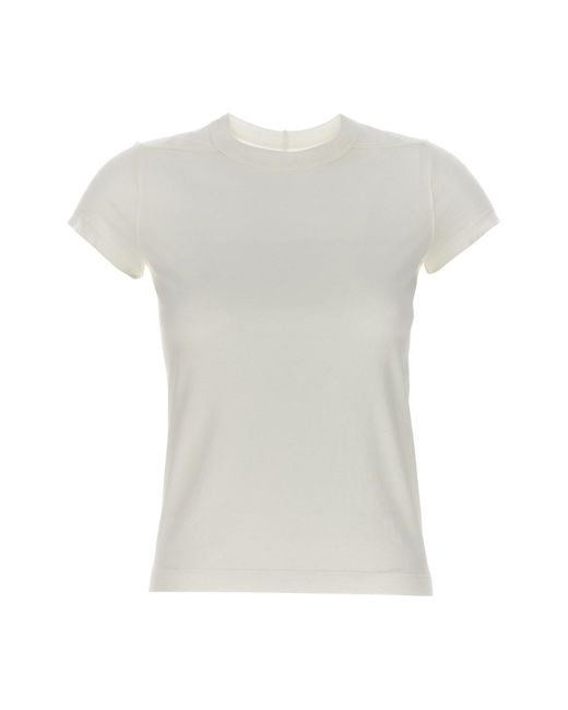 Rick Owens White 'cropped Level Tee' T-shirt