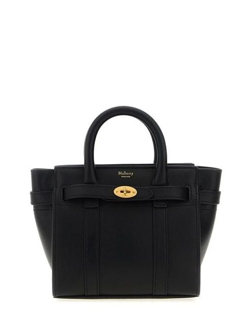Borsa A Mano 'Micro Zipped Bayswater' di Mulberry in Black