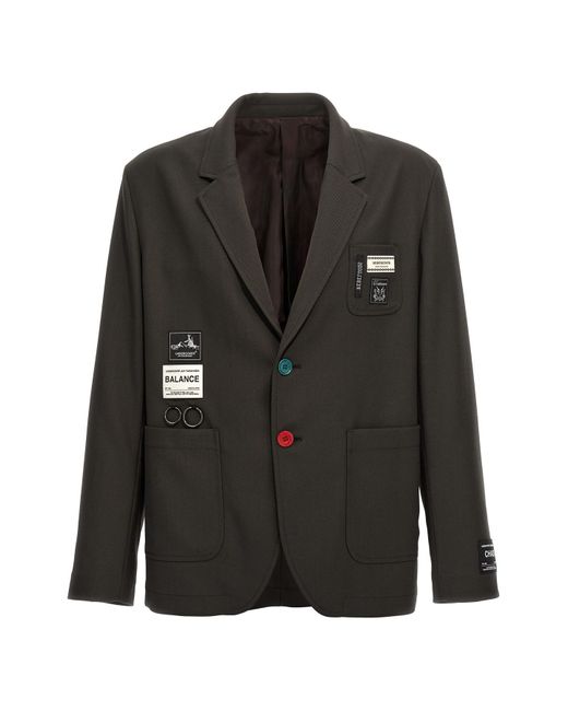Undercover Black 'chaos And Balance' Single-breasted Blazer for men