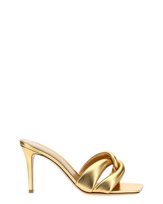 Mule 'Amour' di Gianvito Rossi in Metallic