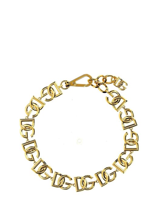 Dolce & Gabbana Metallic Halskette "Dg"