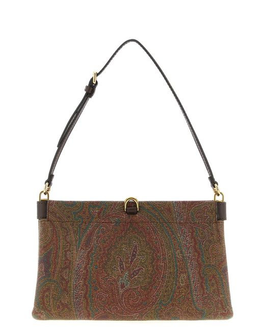 Etro Brown 'talk' Mini Clutch