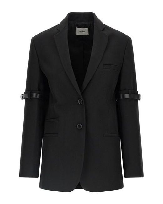 Coperni Black 'logo Belted' Blazer